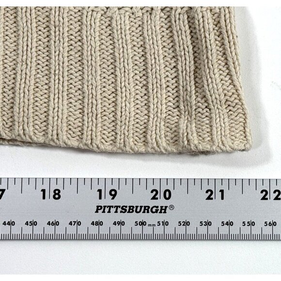 Chaps Womens Knit Sweater Beige Shawl Collar Nordic Cabincore Lodge Size Large L - Picture 9 of 16